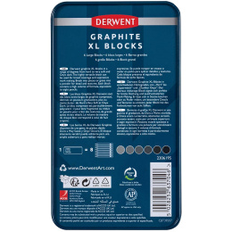 Graphite XL Blocks Tin 6-set i gruppen Konstnärsmaterial / Kritor och blyerts / Grafit och blyerts hos Pen Store (131409)