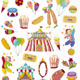 Stickers Cirkus 2 Ark i gruppen Kids / Barnpyssel och kreativitet / Stickers hos Pen Store (131545)