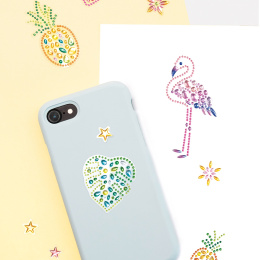 Diamond stickers Flamingo 1 Ark i gruppen Kids / Barnpyssel och kreativitet / Stickers hos Pen Store (131551)