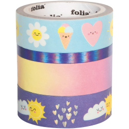 Washi-tejp Sunnyside 4-pack i gruppen Skapande & Hobby / Hobbytillbehör / Washi-tejp hos Pen Store (131592)