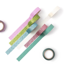 Glittertejp Lila 3-pack i gruppen Skapande & Hobby / Hobbytillbehör / Tejp hos Pen Store (131602)