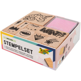 Stämpelset + stämpeldyna Unicorn 10-pack i gruppen Skapande & Hobby / Hobbytillbehör / Stämplar hos Pen Store (131610)