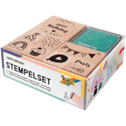 Stämpelset stämpeldyna Happy Birthday 9-pack i gruppen Skapande & Hobby / Hobbytillbehör / Stämplar hos Pen Store (131612)