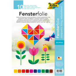 Fönsterfolie färg 10 Ark i gruppen Kids / Barnpyssel och kreativitet / Pysselpapper och ritblock hos Pen Store (131631)