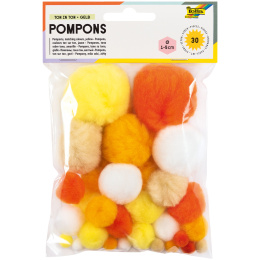 Pompoms Gul 30-pack i gruppen Skapande & Hobby / Skapa / Pyssel och DIY hos Pen Store (131632)