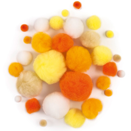 Pompoms Gul 30-pack i gruppen Skapande & Hobby / Skapa / Pyssel och DIY hos Pen Store (131632)