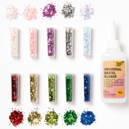 Bio Glitter Flakes 10-pack i gruppen Kids / Barnpyssel och kreativitet / Glitter och paljetter  hos Pen Store (131641)