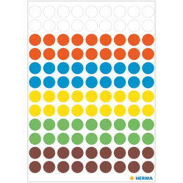 Rund klisteretikett Ø8mm 540-pack Mixade färger i gruppen Skapande & Hobby / Organisera / Hemmakontor hos Pen Store (131885)
