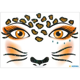 Face Art Ansiktsstickers Leopard i gruppen Kids / Barnpyssel och kreativitet / Stickers hos Pen Store (131901)