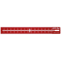Stållinjal 15 cm Röd i gruppen Skapande & Hobby / Hobbytillbehör / Linjaler hos Pen Store (131939)