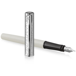 Allure Deluxe Metal & White Reservoar Fine i gruppen Pennor / Fine Writing / Reservoarpennor hos Pen Store (132015)