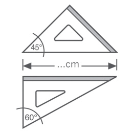 Set Vinkellinjaler 45°/16cm + 60°/16cm i gruppen Skapande & Hobby / Hobbytillbehör / Linjaler / Plastlinjal hos Pen Store (132119)