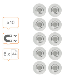 Magneter 32 mm Extra-starka 10-pack Clear i gruppen Skapande & Hobby / Organisera / Hemmakontor hos Pen Store (132342)