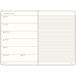 Kalender 18M Weekly Planner & Notebook Hard Cover A5 Black i gruppen Papper & Block / Kalendrar och almanackor / 18-månaderskalendrar hos Pen Store (132564)