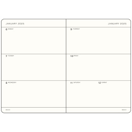 Kalender 18M Weekly Planner Hard Cover A5 Black i gruppen Papper & Block / Kalendrar och almanackor / 18-månaderskalendrar hos Pen Store (132575)