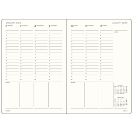 Kalender 18M Academic Week Planner Hard Cover A4 Black i gruppen Papper & Block / Kalendrar och almanackor / 18-månaderskalendrar hos Pen Store (132580)