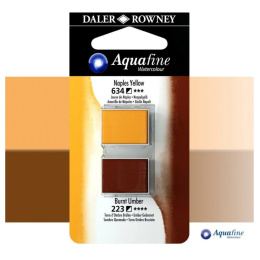 Akvarellfärg ½ - kopp Duo Naples Yellow/Burnt Umber i gruppen Konstnärsmaterial / Konstnärsfärger / Akvarellfärg / Akvarellfärg i kopp hos Pen Store (132906)