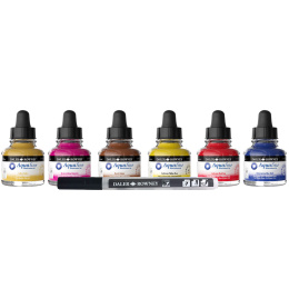Intro Ink Akvarell set 6x29,5 ml i gruppen Konstnärsmaterial / Konstnärsfärger / Akvarellfärg / Flytande akvarellfärg hos Pen Store (132932)