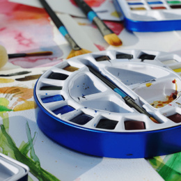 Akvarellfärg Travel set Tin 18 ½ - koppar i gruppen Konstnärsmaterial / Konstnärsfärger / Akvarellfärg / Akvarellfärg i kopp hos Pen Store (132937)