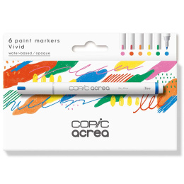 Acrea Paint Marker 6-set Vivid Colours i gruppen Pennor / Konstnärspennor / Illustrationsmarkers hos Pen Store (133046)