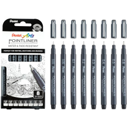 Pointliner 8-set i gruppen Pennor / Skriva / Fineliners hos Pen Store (133077)