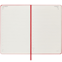 12M Daily Kalender 2025 Hardcover Large Red i gruppen Papper & Block / Kalendrar och almanackor / 12-månaderskalendrar hos Pen Store (133764)