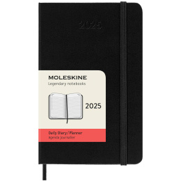 12M Daily Kalender 2025 Hardcover Pocket Black i gruppen Papper & Block / Kalendrar och almanackor / 12-månaderskalendrar hos Pen Store (133770)