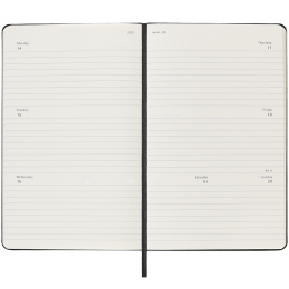 12M Weekly Planner Horizontal 2025 Hardcover Large Black i gruppen Papper & Block / Kalendrar och almanackor / 12-månaderskalendrar hos Pen Store (133788)