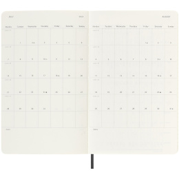 12M Weekly Notebook 2025 Hardcover Large Black i gruppen Papper & Block / Kalendrar och almanackor / 12-månaderskalendrar hos Pen Store (133792)