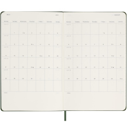 12M Weekly Notebook Hardcover 2025 Large Myrtle Green i gruppen Papper & Block / Kalendrar och almanackor / 12-månaderskalendrar hos Pen Store (133794)