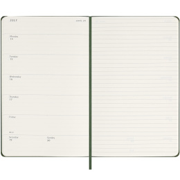 12M Weekly Notebook Hardcover 2025 Pocket Myrtle Green i gruppen Papper & Block / Kalendrar och almanackor / 12-månaderskalendrar hos Pen Store (133802)