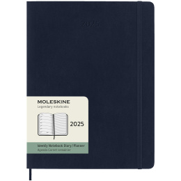 12M Weekly Notebook Softcover 2025 XL Sapphire Blue i gruppen Papper & Block / Kalendrar och almanackor / 12-månaderskalendrar hos Pen Store (133811)