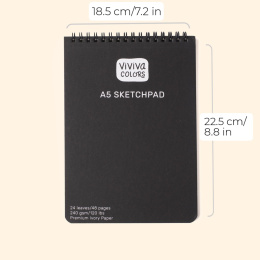 Sketchpad A5 Spiral 240g i gruppen Papper & Block / Konstnärsblock / Akvarellblock hos Pen Store (133841)