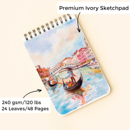 Sketchpad A5 Spiral 240g i gruppen Papper & Block / Konstnärsblock / Akvarellblock hos Pen Store (133841)