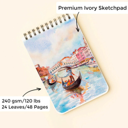 Sketchpad A6 Spiral 240g i gruppen Papper & Block / Konstnärsblock / Akvarellblock hos Pen Store (133842)