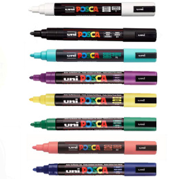 Posca Pouch PC-5M Limited Edition 8-set i gruppen Pennor / Konstnärspennor / Akrylmarkers hos Pen Store (133849)