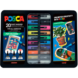 Posca Pop Colours 20-set i gruppen Pennor / Konstnärspennor / Akrylmarkers hos Pen Store (133850)