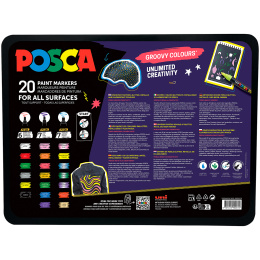 Posca Groovy Colours 20-set i gruppen Pennor / Konstnärspennor / Akrylmarkers hos Pen Store (133851)