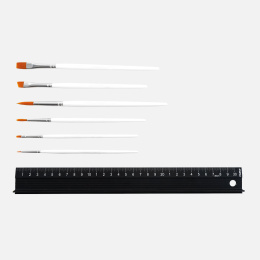 Syntetiska penslar Akvarell/Universal 6-set i gruppen Konstnärsmaterial / Penslar / Akvarellpenslar hos Pen Store (133923)