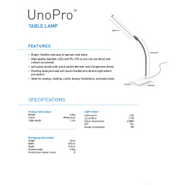 UnoPro Table Lamp i gruppen Skapande & Hobby / Hobbytillbehör / Belysning hos Pen Store (134062)