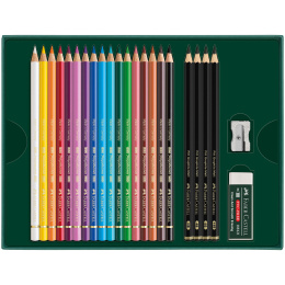 Polychromos & Pitt Graphite Matt Set 17 färgpennor + 4 grafitpennor i gruppen Pennor / Konstnärspennor / Färgpennor hos Pen Store (134069)