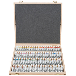 Horadam Aquarell Wooden Box 80x5 ml i gruppen Konstnärsmaterial / Konstnärsfärger / Akvarellfärg hos Pen Store (134341)