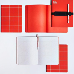 Notebook Break The Grid L Light - Red i gruppen Papper & Block / Skriva och anteckna / Anteckningsböcker hos Pen Store (134351)