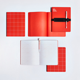 Notebook Break The Grid L Light - Red i gruppen Papper & Block / Skriva och anteckna / Anteckningsböcker hos Pen Store (134351)