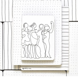 Notebook Graphic S - Friends by Myriam Beltz i gruppen Papper & Block / Skriva och anteckna / Anteckningsböcker hos Pen Store (134357)