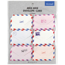 Mini-kuvert Air Mail 6-pack i gruppen Skapande & Hobby / Högtider och säsong / Kort och kuvert hos Pen Store (134503)