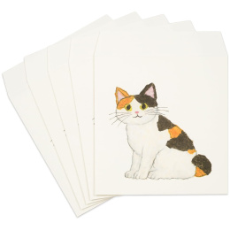 Pochi-Bukuro Presentpåsar 5-pack Yusuke Yonezu Cat i gruppen Skapande & Hobby / Högtider och säsong / Kort och kuvert hos Pen Store (134659)