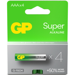 Batteri Super Alkaline AAA 4-pack i gruppen Skapande & Hobby / Hobbytillbehör / Batterier  hos Pen Store (134790)