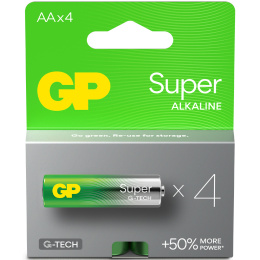 Batteri Super Alkaline AA 4-pack i gruppen Skapande & Hobby / Hobbytillbehör / Batterier  hos Pen Store (134791)