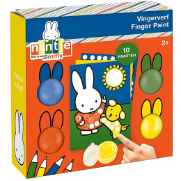 Miffy Fingerfärg 4 färger + 10 bilder i gruppen Kids / Måla och skapa / Målarfärg för barn  / Fingerfärg hos Pen Store (134901)